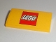 Part No: 88930pb063  Name: Slope, Curved 2 x 4 x 2/3 with Bottom Tubes with Lego Logo Pattern (Sticker) - Set 60097