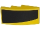 Part No: 93606pb049L  Name: Slope, Curved 4 x 2 with Thick Curved Black Stripe on Yellow Background Pattern Model Left Side (Sticker) - Set 75870