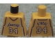 Part No: 973bpb152  Name: Torso NBA Los Angeles Lakers #34 (Yellow Jersey) Pattern