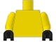 Part No: 973c010  Name: Torso Plain / Yellow Arms / Black Hands