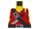 Lot ID: 102406854  Part No: 973p3a  Name: Torso Pirate Red Tank Top Tattered, Black Belts with Silver Buckles, Knife Pattern