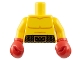 Part No: 973pb0929c01  Name: Torso Bare Chest with Body Lines and Black Boxing Belt Pattern / Yellow Arms / Red Boxing Gloves