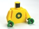 Part No: 973pb1020c01  Name: Torso SpongeBob with Yellow Star on Green Circle Pattern / Yellow Arms / Green Hands