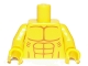 Part No: 973pb1095c01  Name: Torso Bare Chest with Muscles and Ribs Outline Pattern / Yellow Arms / Yellow Hands