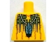 Part No: 973pb1401  Name: Torso Western Indians Blue Feather Pendant and Black Body Paint Pattern