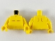 Part No: 973pb2740c01  Name: Torso Bare Chest with Dark Orange Body Lines and Navel Pattern / Yellow Arms / Yellow Hands