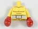 Part No: 973pb2893c01  Name: Torso Bare Chest with Body Lines and White Boxing Belt Pattern / Yellow Arms / Red Boxing Gloves