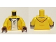 Part No: 973pb4425c01  Name: Torso Jacket, White Shirt, Tooth Necklace Pattern / Yellow Arms / Reddish Brown Hands