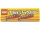 Part No: BA135pb07  Name: Stickered Assembly 6 x 2 with LEGO TECHNIC Logo and 'POWER PULLER' Pattern (Sticker) - Set 8457 - 2 Tile 1 x 6