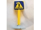 Part No: bb0139pb02c01  Name: Road Sign with Post, Square with Man Crossing Pattern, Type 1 Base