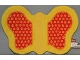 Lot ID: 397604717  Part No: pri040  Name: Primo Animal Butterfly Wings with Yellow Dots on Red Background