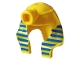 Part No: x177px1  Name: Minifigure, Headgear Headdress Mummy with Blue and Gold Stripes Pattern