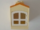 Part No: 31028pb02c01  Name: Duplo Building with Chimney, Cutout for Door / Window and Medium Orange Shingles Pattern with White Window (31028pb02 / 31022)