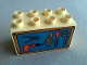 Part No: 31111pb007  Name: Duplo, Brick 2 x 4 x 2 with Tools on Blue Background Pattern
