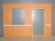 Part No: 6891c01pb02 Name: Scala Wall, Vertical Grooved 40 x 2 x 22 2/3 with Window and Door with White Stripe on Light Orange Background Pattern Part No: 6891c01pb02 Name: Scala Wall, Vertical Grooved 40 x 2 x 22 2/3 with Window and Door with White Stripe on Light Orange Background Pattern