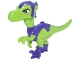 Part No: 109587pb01  Name: Dinosaur Body Raptor with Molded Dark Purple Hat, Shirt and Boots and Printed Black Eyebrows and Bright Light Yellow Eyes Pattern (Gobby-Raptor)