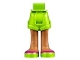 Part No: 11202c00pb05  Name: Mini Doll Hips and Shorts with Medium Nougat Legs and Lime Shoes with Magenta Stripes Pattern - Thick Hinge