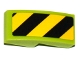 Part No: 11477pb041L  Name: Slope, Curved 2 x 1 x 2/3 with Black and Yellow Danger Stripes Pattern Left (Sticker) - Sets 60121 / 60122