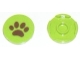 Lot ID: 344720453  Part No: 14769pb028  Name: Tile, Round 2 x 2 with Bottom Stud Holder with Reddish Brown Paw Print Pattern