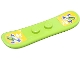 Part No: 18746pb010  Name: Minifigure, Utensil Snowboard Small with Dark Purple and Lime Lightning Bolts and White Leaves on Bright Light Orange Background Pattern (Stickers) - Set 41363