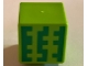 Part No: 19729pb023  Name: Minifigure, Head, Modified Cube with Pixelated Vertical Green Stripes Pattern (Minecraft Melon)