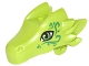 Part No: 24196pb02  Name: Dragon Head (Elves) Jaw Upper with Green Eyes and Swirls Pattern (Thome)