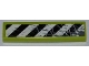 Part No: 2431pb0221L Name: Tile 1 x 4 with Black and White Danger Stripes, Scratches and Splatters Pattern Model Left Side (Sticker) - Set 8963 Part No: 2431pb0221L Name: Tile 1 x 4 with Black and White Danger Stripes, Scratches and Splatters Pattern Model Left Side (Sticker) - Set 8963
