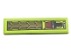 Part No: 2431pb0598  Name: Tile 1 x 4 with Engine on Lime Background Pattern (Sticker) - Set 42072