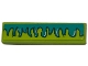 Part No: 2431pb0918  Name: Tile 1 x 4 with Dark Turquoise Paint Drips with Dark Blue Outline Pattern (Sticker) - Set 41751