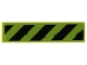 Part No: 2431pb0938  Name: Tile 1 x 4 with Black Danger Stripes Pattern (Sticker) - Set 80022
