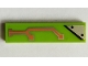 Part No: 2431pb657R  Name: Tile 1 x 4 with Orange Circuitry and Silver Plate Pattern Model Right Side (Sticker) - Set 70355