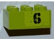 Part No: 3002pb19L  Name: Brick 2 x 3 with Black '6' Pattern Model Left Side (Sticker) - Set 8961