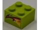Part No: 3003pb080  Name: Brick 2 x 2 with Red and Yellow Flame Pattern on Both Sides (Stickers) - Set 8199