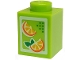 Lot ID: 392057074  Part No: 3005pb017  Name: Brick 1 x 1 with Oranges Pattern (Juice Carton)