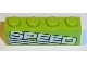 Part No: 3010pb193L  Name: Brick 1 x 4 with 'SPEED' and White Lines Pattern Model Right Side (Sticker) - Set 8152