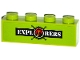 Part No: 3010pb198  Name: Brick 1 x 4 with 'EXPLORERS' and Volcano Explorers Logo Compass Pattern (Sticker) - Set 60121