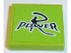 Part No: 3068pb0969  Name: Tile 2 x 2 with Black 'R POWER' on Lime Background Pattern (Sticker) - Set 8152