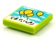 Part No: 3068pb1572  Name: Tile 2 x 2 with BeatBit Album Cover - Four Floating Yellow Balloons in Sky Pattern