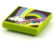 Lot ID: 274112611  Part No: 3068pb1590  Name: Tile 2 x 2 with BeatBit Album Cover - Rainbows and Cloud Pattern