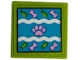 Part No: 3068pb2649  Name: Tile 2 x 2 with Medium Azure Doormat with Fish, White Waves, Bright Pink Paw Print and Bones Pattern (Sticker) - Set 41718