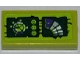 Part No: 3069pb0243  Name: Tile 1 x 2 with Control Panel with Buttons and Dark Purple Gauges Pattern (Sticker) - Set 9447