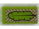 Part No: 3069pb1450  Name: Tile 1 x 2 with Banana Leaf on Tan Woven Mat Pattern (Sticker) - Set 43185
