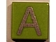 Part No: 3070pb009  Name: Tile 1 x 1 with Silver Capital Letter A Pattern
