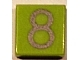 Lot ID: 267328697  Part No: 3070pb068  Name: Tile 1 x 1 with Silver Number 8 Pattern