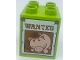 Part No: 31110pb142  Name: Duplo, Brick 2 x 2 x 2 with Wanted Poster of Hamm (Toy Story) Pattern
