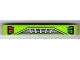 Part No: 32524pb010  Name: Technic, Liftarm Thick 1 x 7 with Green and Red Lights and Silver Grille Pattern (Sticker) - Set 8899