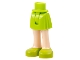 Lot ID: 413660641  Part No: 35216ac00pb014  Name: Mini Doll Hips and Skirt with Molded Light Nougat Legs and Printed Lime Shoes Pattern - Thin Hinge