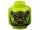 Part No: 3626bpb0860  Name: Minifigure, Head Alien with Red Eyes, Open Mouth with Pointed Teeth Pattern - Blocked Open Stud