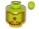Part No: 3626pb0989  Name: Minifigure, Head Alien with Red Head-Up Display (HUD) Pattern