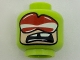 Part No: 3626pb1803  Name: Minifigure, Head Balaclava with Red and White Goggles, Light Nougat Face, Open Mouth Missing Tooth Pattern